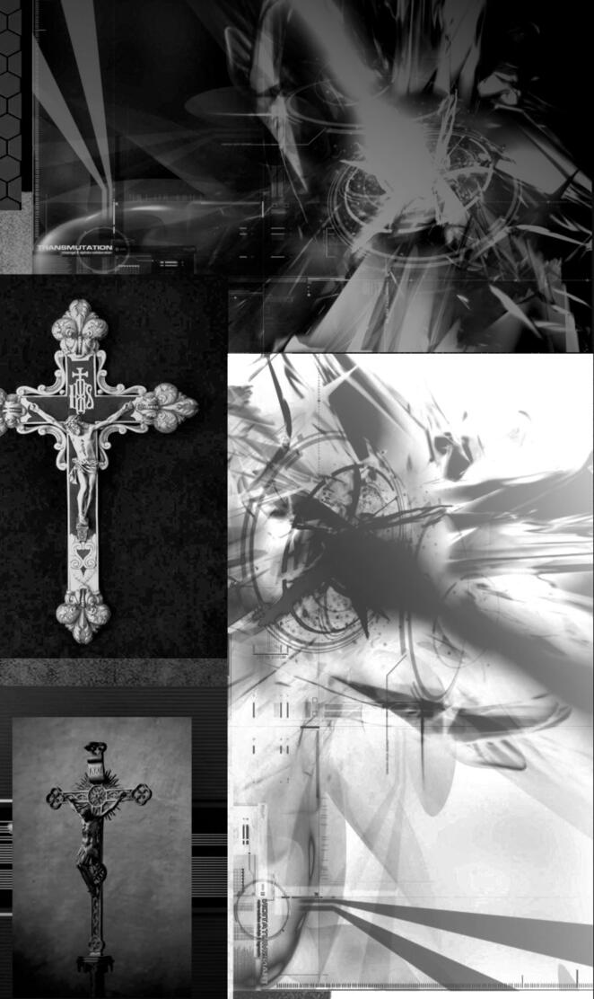 Abstract B&W Crosses