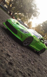 Green model car viper 