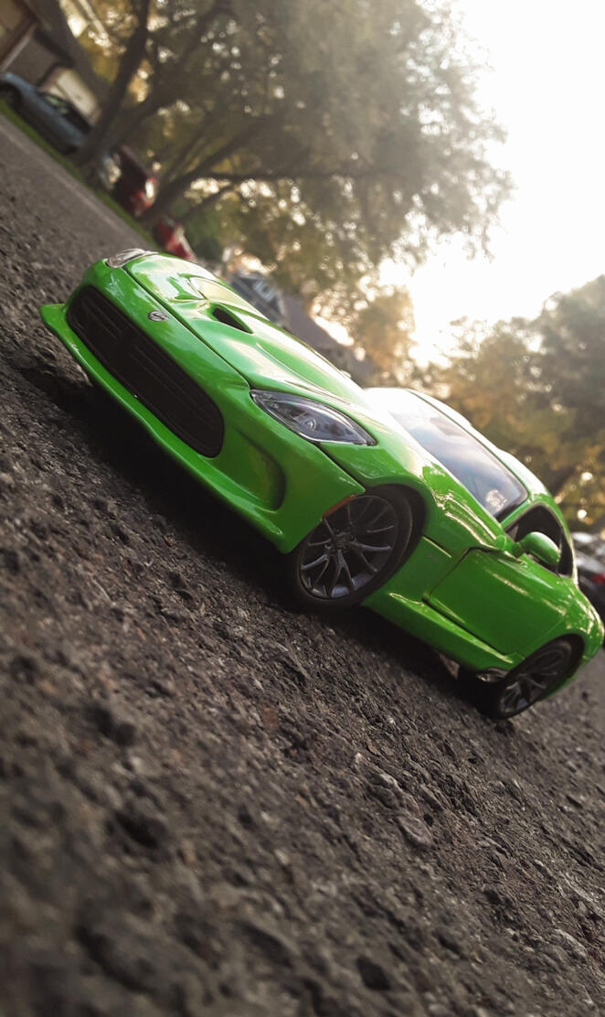 Green model car viper 