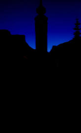Montain in the night 