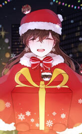 Anime girl christmas