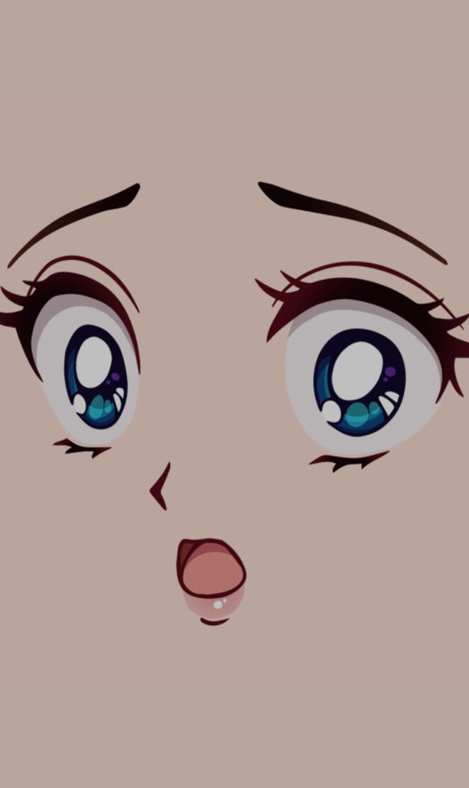 Surprised anime girl