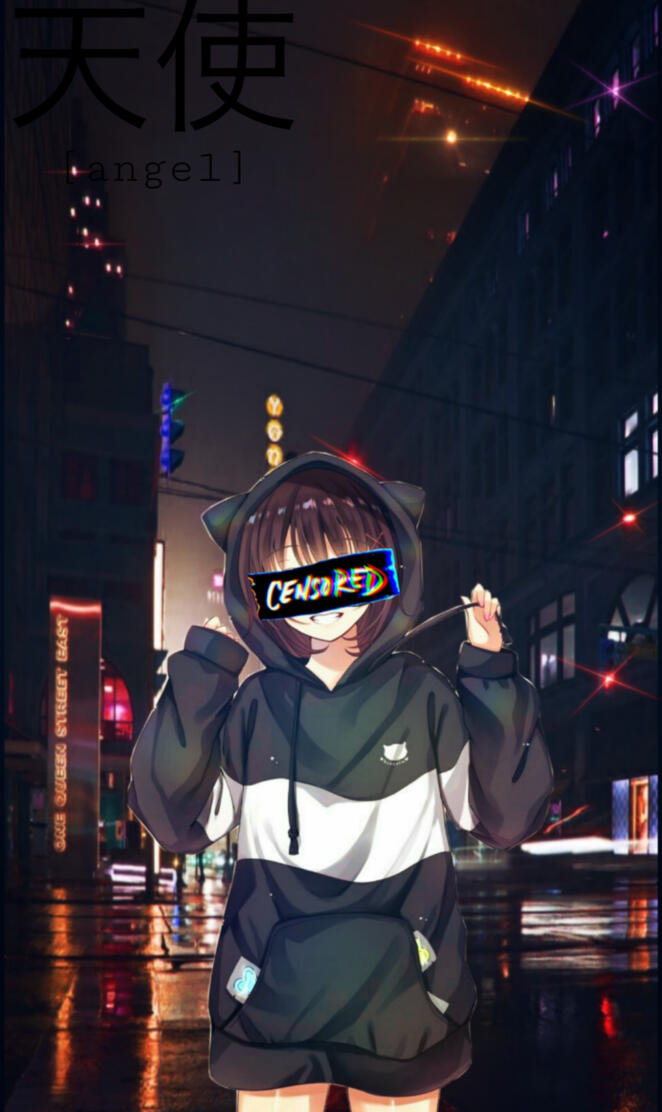 City anime girl