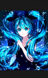 Cute Blue Anime Girl