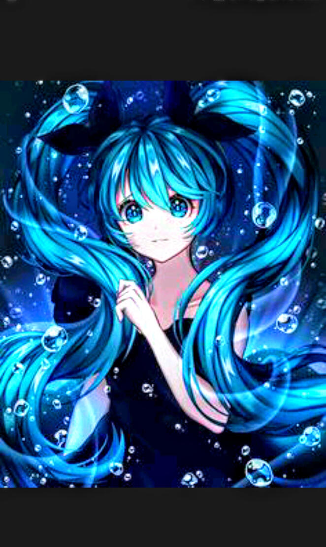 Cute Blue Anime Girl