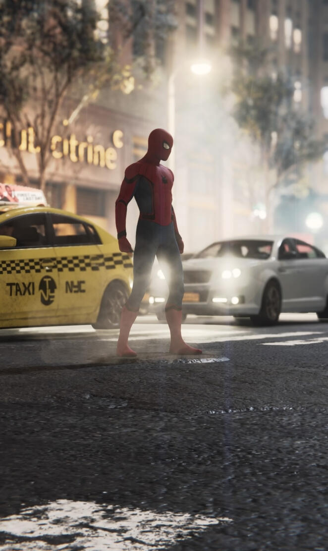 Spider-Man in Street
