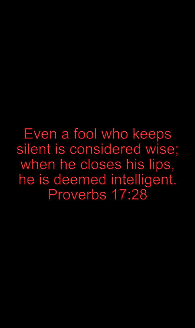 Proverbs 17:28