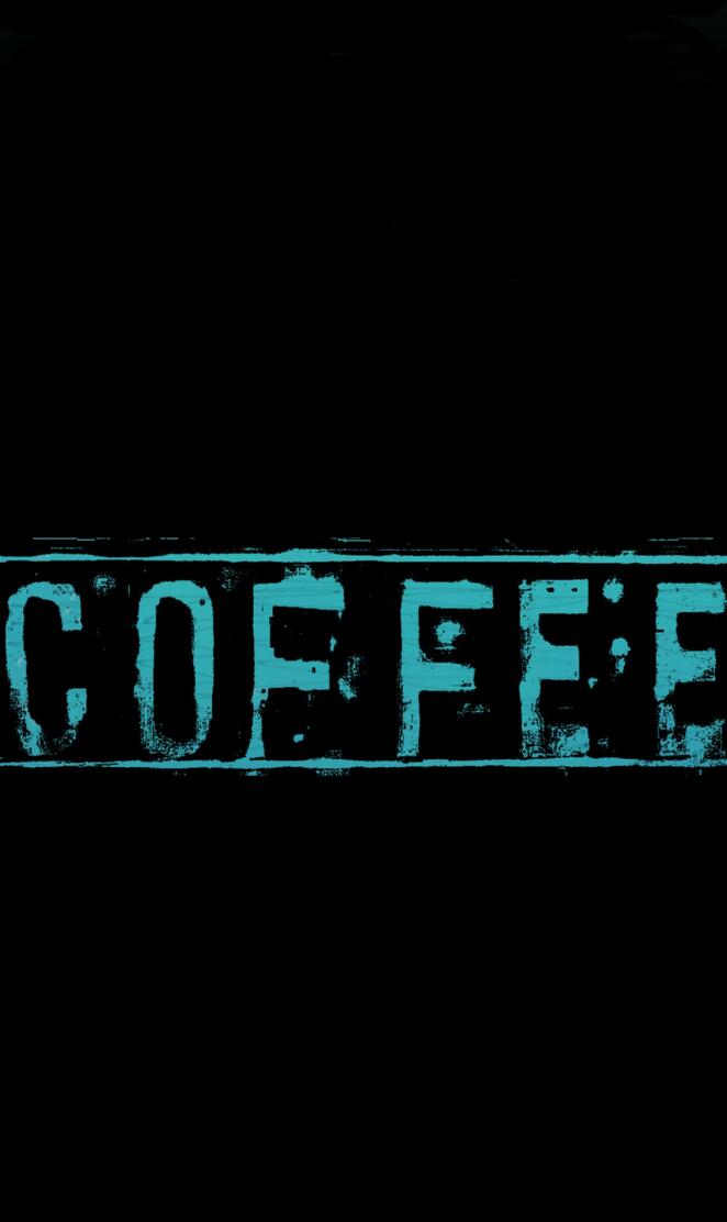 Coffee sign cyan