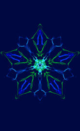 Blue neon star