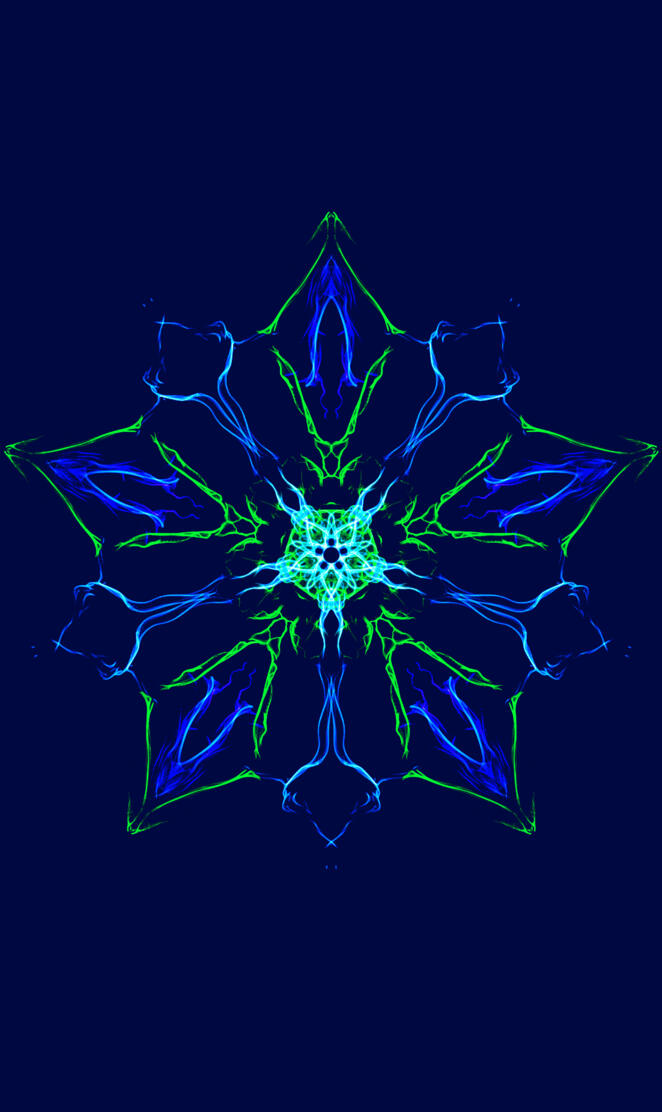 Blue neon star
