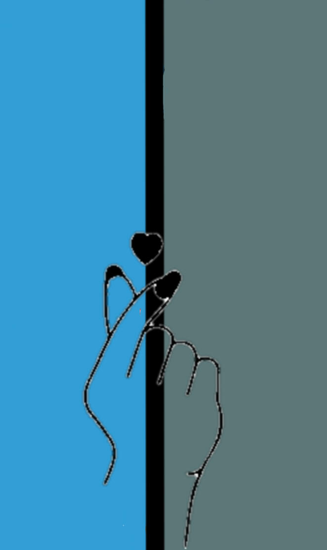 50/50 blue and green