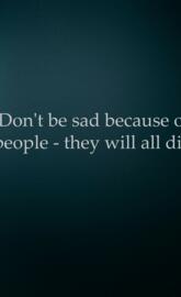 Do not be sad