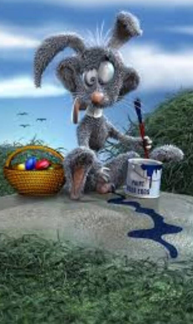 Twacked easter bunny