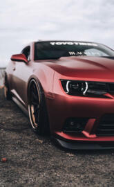 Satin red Camaro