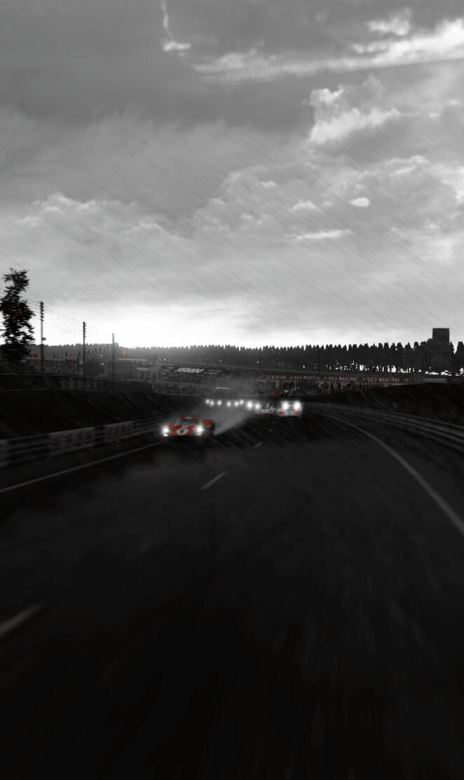 Car LeMans Ford Rain