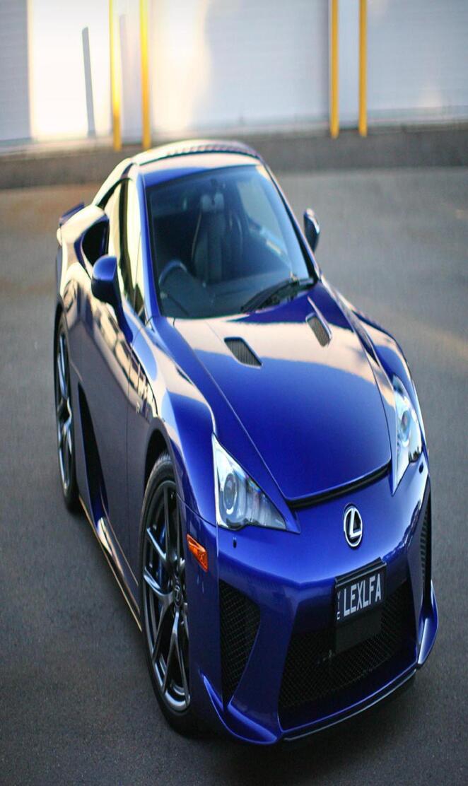 Blue car lexus