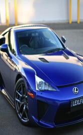 Blue car lexus