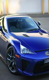 Blue car lexus