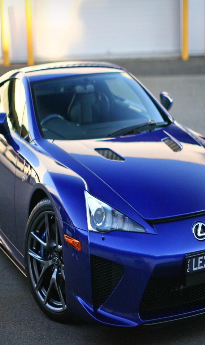 Blue car lexus