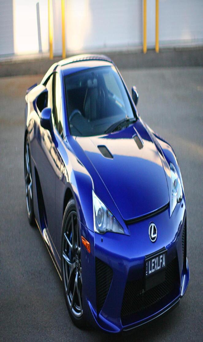 Blue car lexus