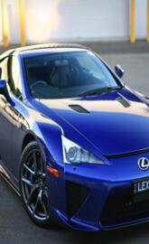 Blue car lexus
