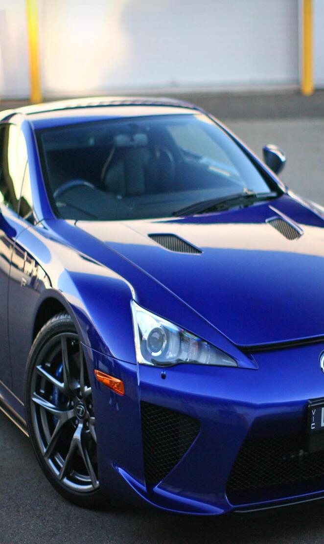 Blue car lexus