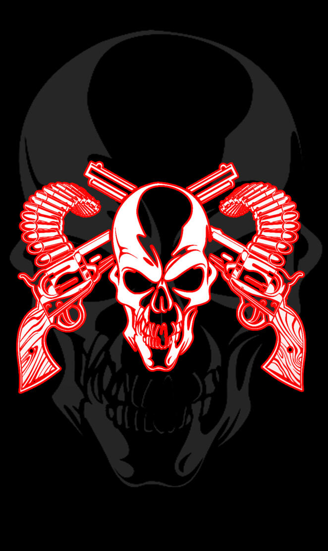 skull and guns