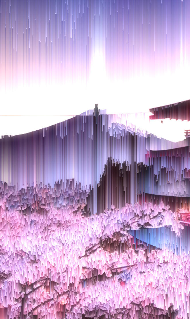 Mt Fuji glitch art