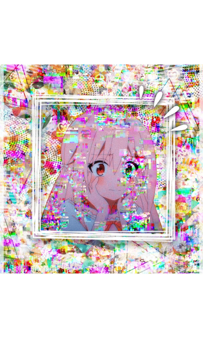 Anime glitch wallpaper