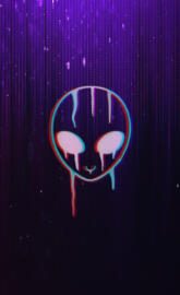 3D Glitch Alien Logo