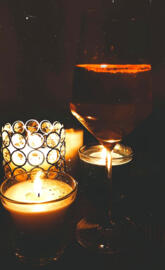 Wine and candles 
