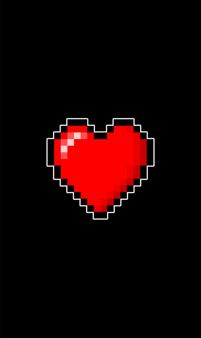 Heart pixel 8 bits