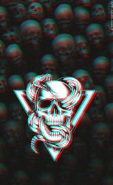 CRANEO CON SERPIENTE