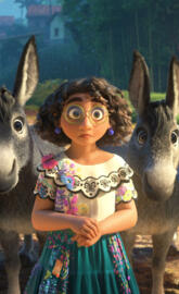 Mirabel with donkeys