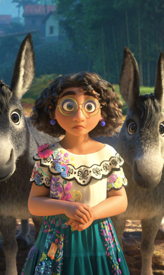 Mirabel with donkeys