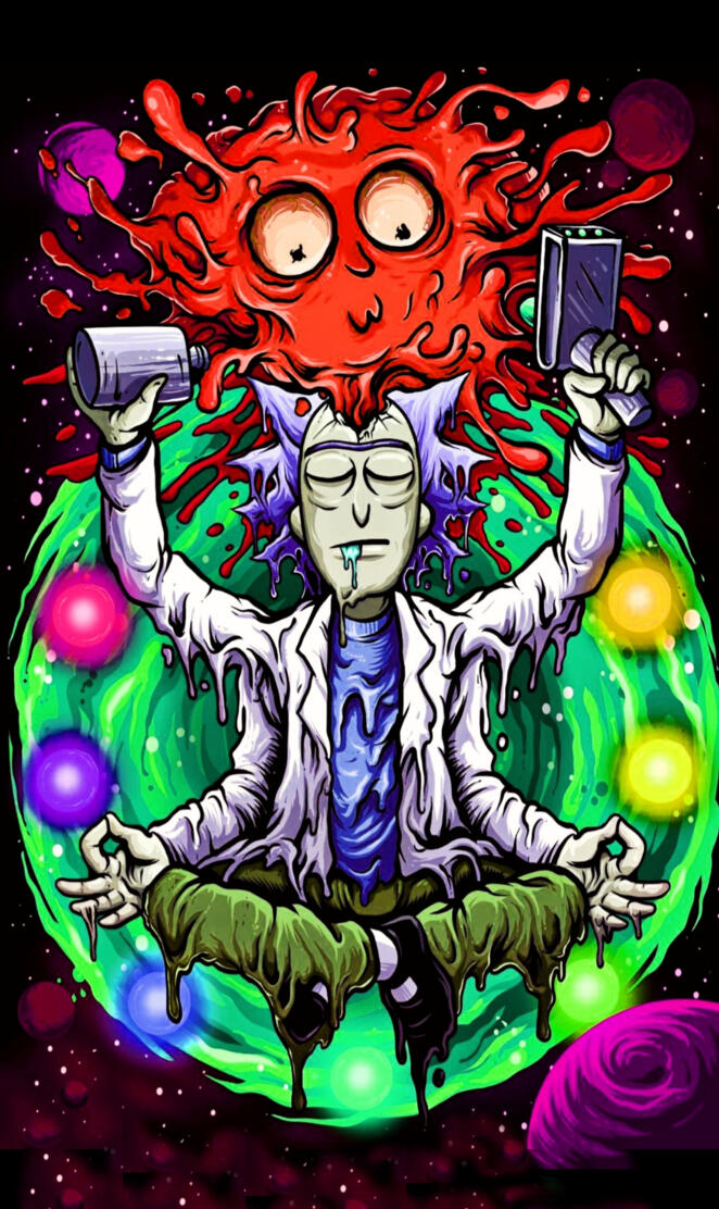 Trippy Rick and morty