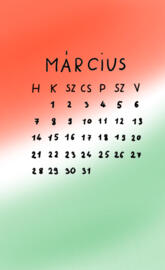 Március - zászló 2022