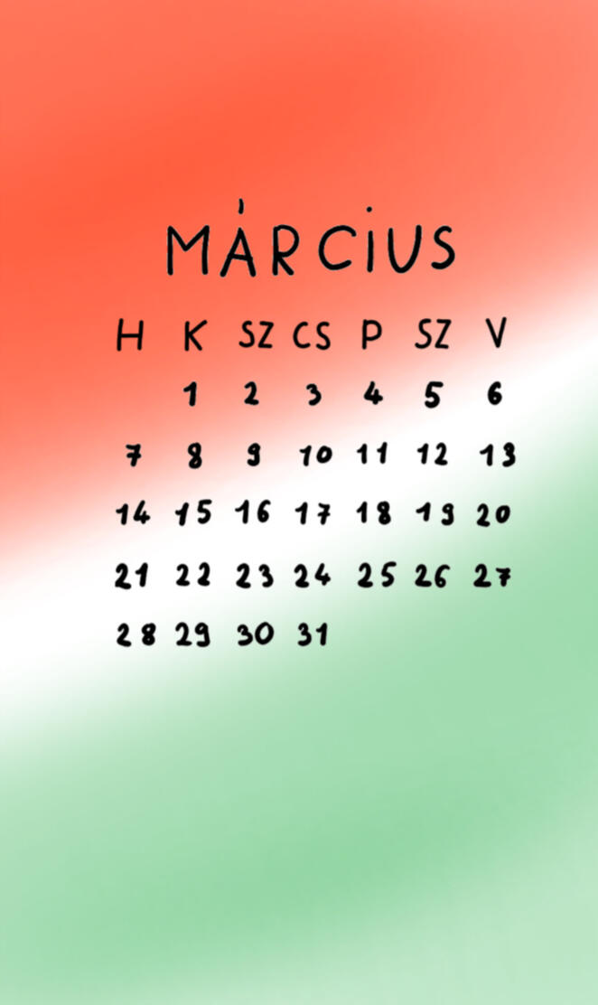 Március - zászló 2022