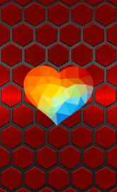 Colored Heart Wall