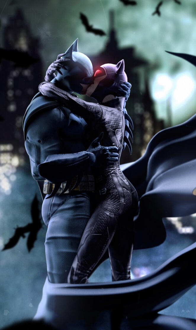Batman Catwoman Kiss