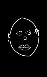 black and white face