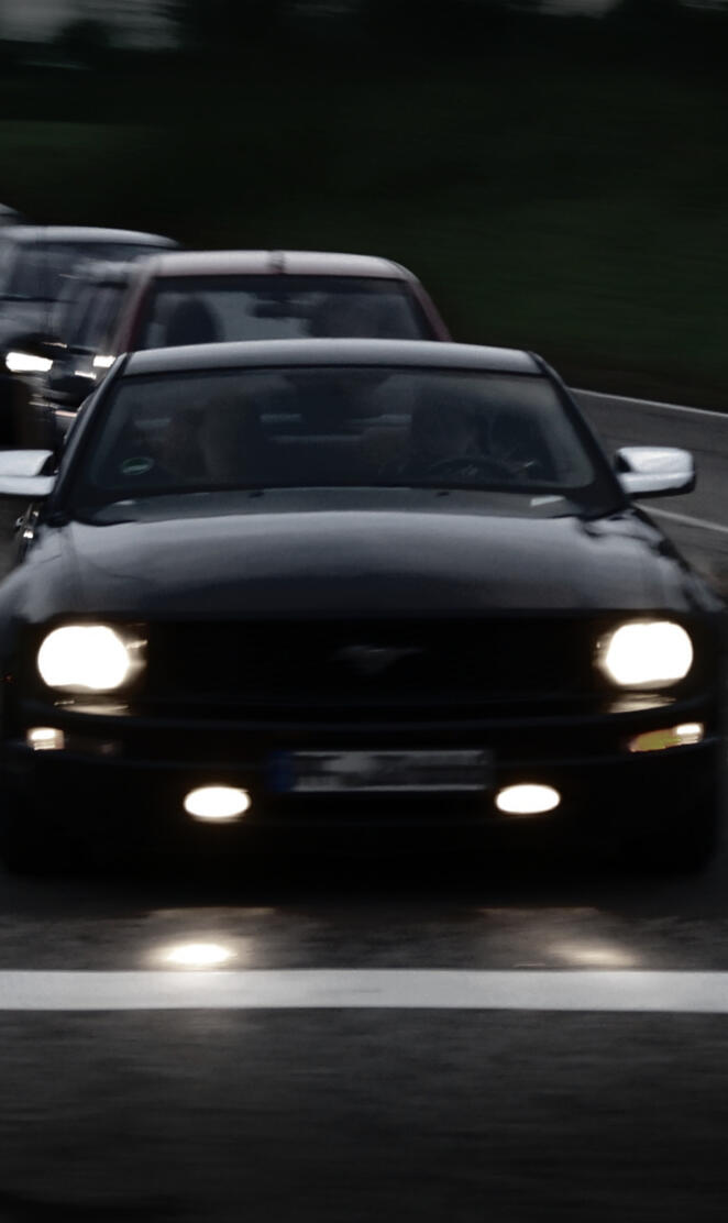 Blurred Ford Mustang