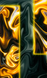 Gold Yellow Liquid Art