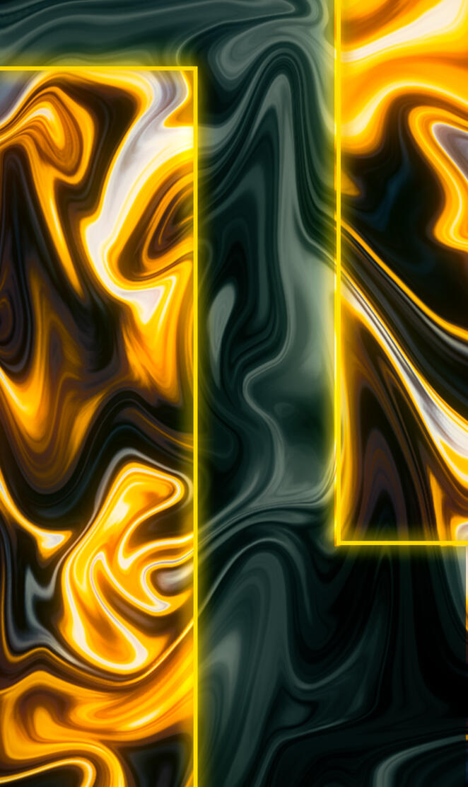 Gold Yellow Liquid Art