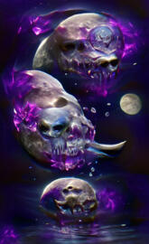 Purple Moon Skull 