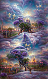 Tree and Lavendar