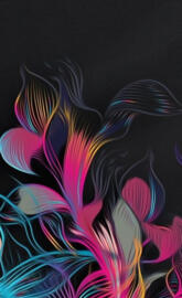 amoled flowers neon 3d