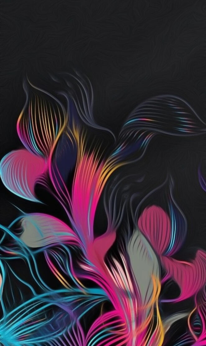 amoled flowers neon 3d