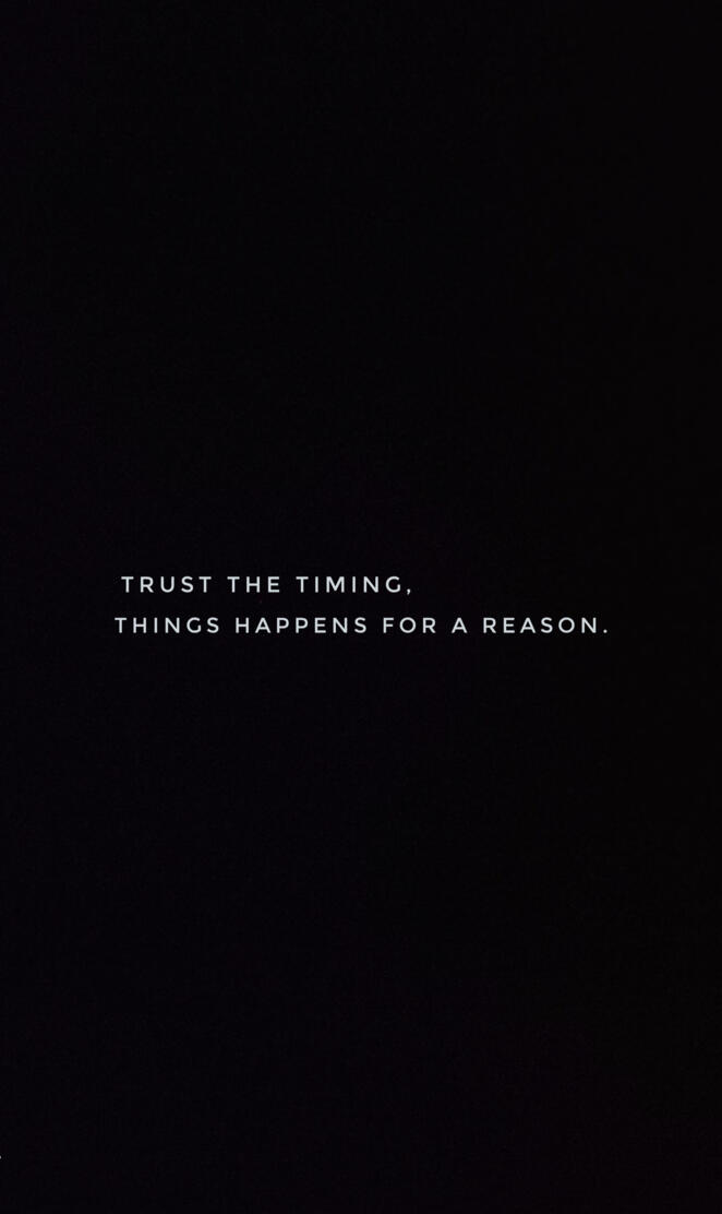 Trust the timing