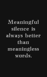 meaningful silence